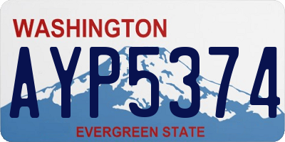 WA license plate AYP5374