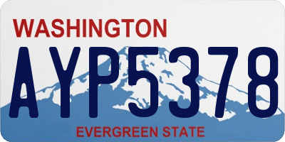 WA license plate AYP5378