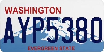 WA license plate AYP5380