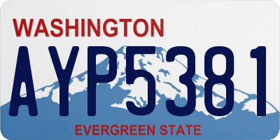 WA license plate AYP5381
