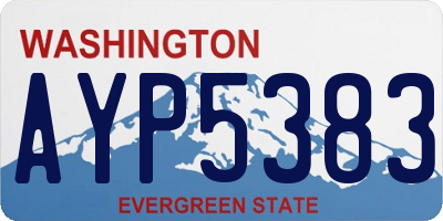 WA license plate AYP5383