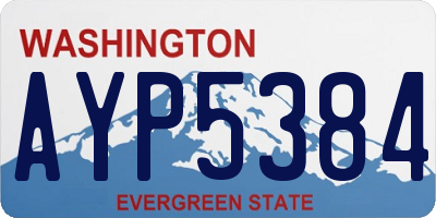 WA license plate AYP5384