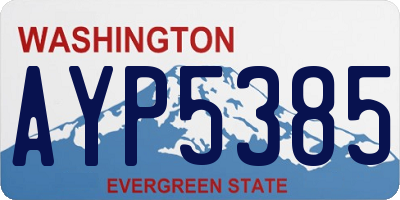 WA license plate AYP5385