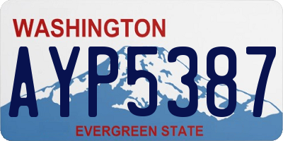 WA license plate AYP5387