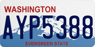 WA license plate AYP5388