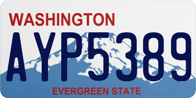 WA license plate AYP5389