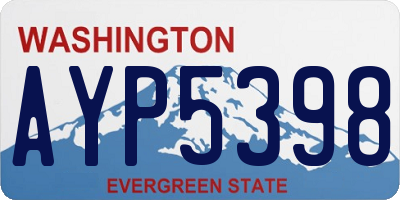 WA license plate AYP5398