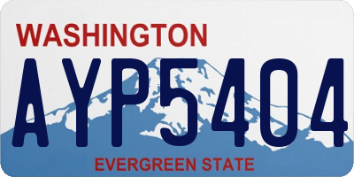 WA license plate AYP5404