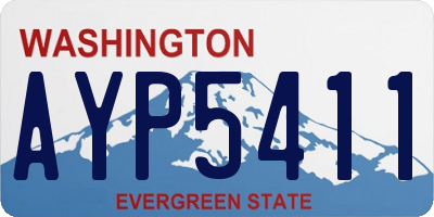 WA license plate AYP5411