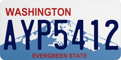 WA license plate AYP5412