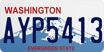 WA license plate AYP5413