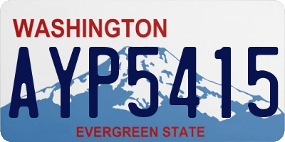 WA license plate AYP5415