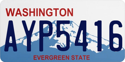 WA license plate AYP5416