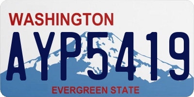 WA license plate AYP5419