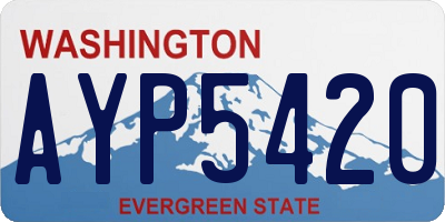 WA license plate AYP5420