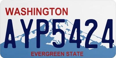 WA license plate AYP5424