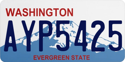 WA license plate AYP5425