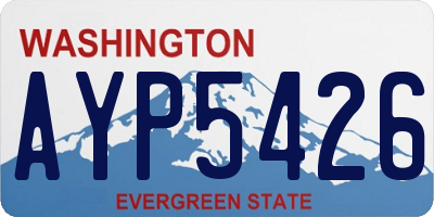 WA license plate AYP5426