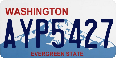 WA license plate AYP5427