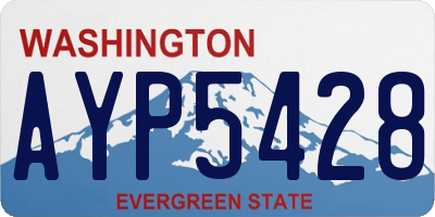 WA license plate AYP5428