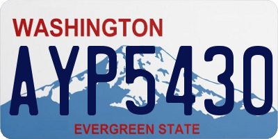 WA license plate AYP5430