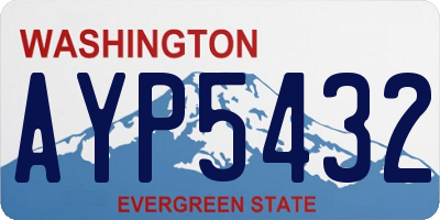 WA license plate AYP5432