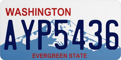 WA license plate AYP5436
