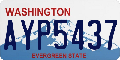 WA license plate AYP5437