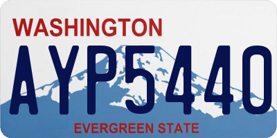 WA license plate AYP5440