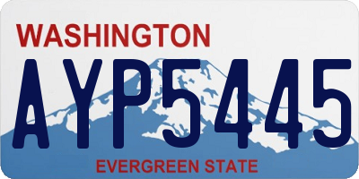 WA license plate AYP5445