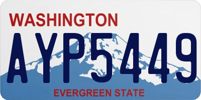 WA license plate AYP5449