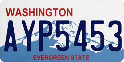 WA license plate AYP5453