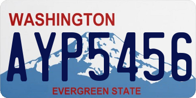 WA license plate AYP5456
