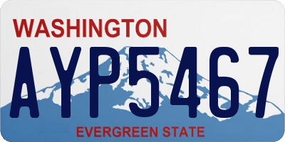 WA license plate AYP5467
