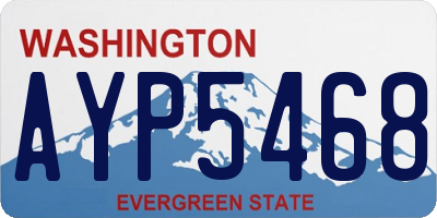WA license plate AYP5468