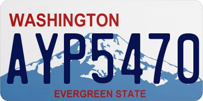 WA license plate AYP5470