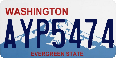 WA license plate AYP5474