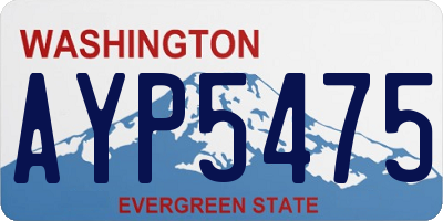 WA license plate AYP5475