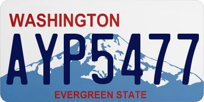 WA license plate AYP5477