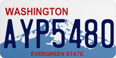 WA license plate AYP5480