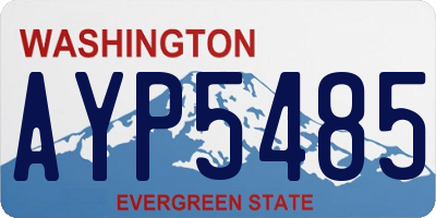 WA license plate AYP5485