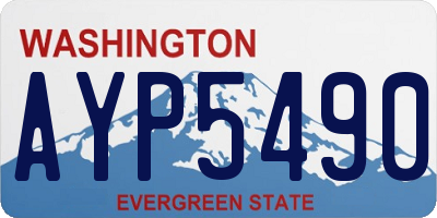 WA license plate AYP5490