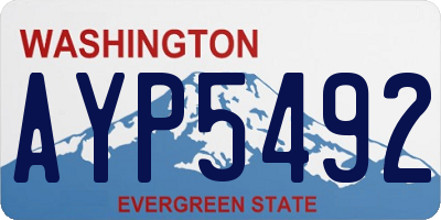 WA license plate AYP5492