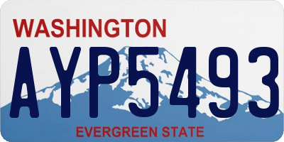 WA license plate AYP5493