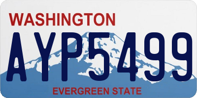 WA license plate AYP5499