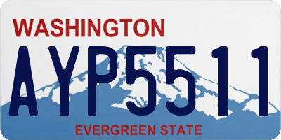 WA license plate AYP5511