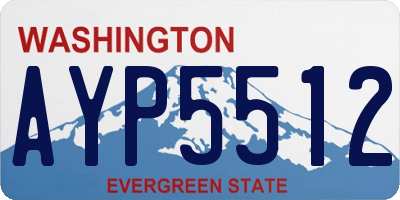 WA license plate AYP5512