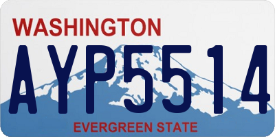 WA license plate AYP5514