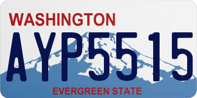 WA license plate AYP5515