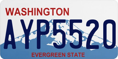 WA license plate AYP5520